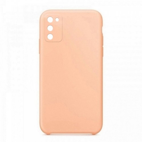 Θήκη OEM Silicone Back Cover με Προστασία Κάμερας για Samsung Galaxy A02s (Pale Pink)