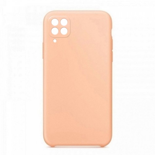 Θήκη OEM Silicone Back Cover με Προστασία Κάμερας για Samsung Galaxy A12 (Pale Pink) 