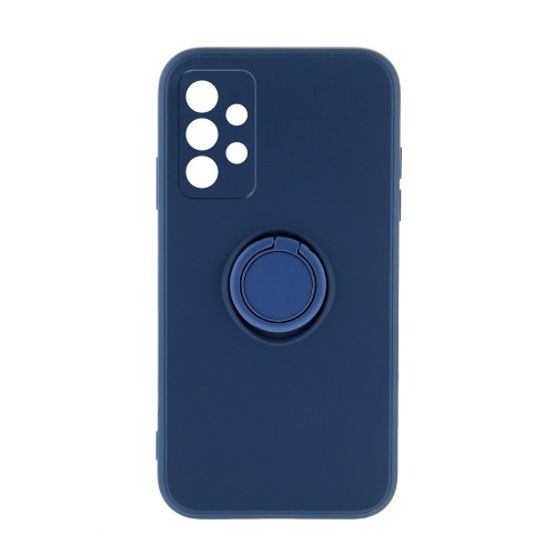Θήκη Silicone Ring Back Cover με Προστασία Κάμερας για Samsung Galaxy A13 4G (Μπλε) 