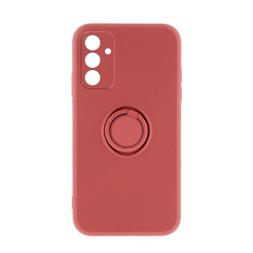 Θήκη Silicone Ring Back Cover με Προστασία Κάμερας για Samsung Galaxy A13 5G (Dark Pink) (