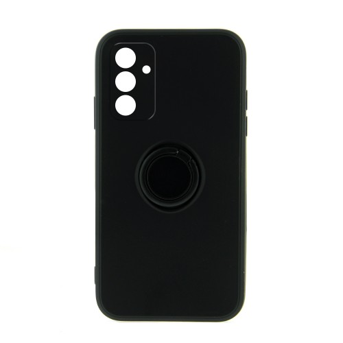 Θήκη Silicone Ring Back Cover με Προστασία Κάμερας για Samsung Galaxy A34 5G (Μαύρο)