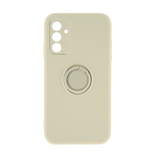 Θήκη Silicone Ring Back Cover με Προστασία Κάμερας για Samsung Galaxy A13 5G (Off White) 
