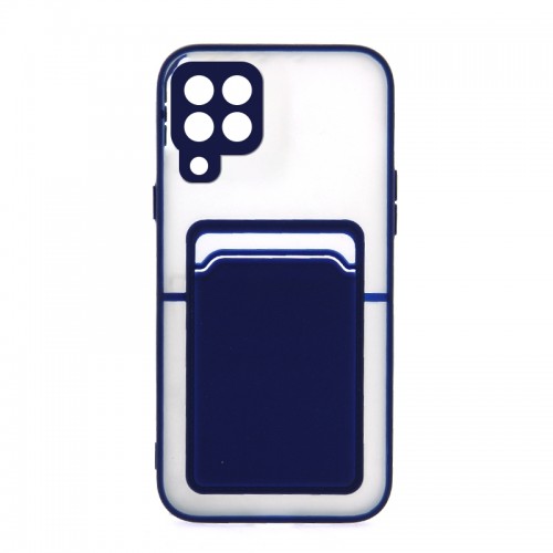 Θήκη Card Back Cover για Samsung Galaxy A22 4G (Σκούρο Μπλε)