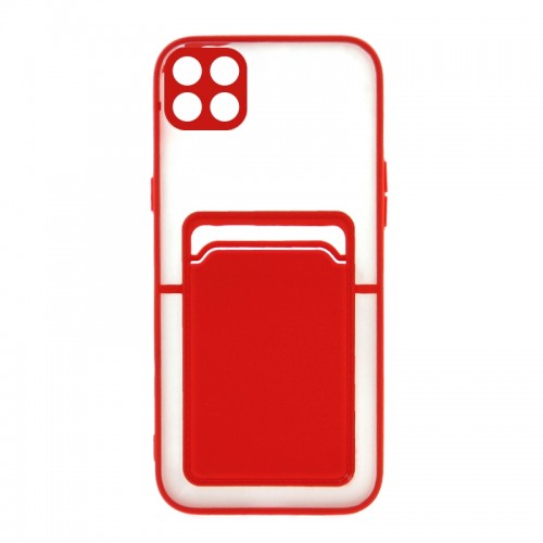 Θήκη Card Back Cover για Samsung Galaxy A22 5G (Κόκκινο)