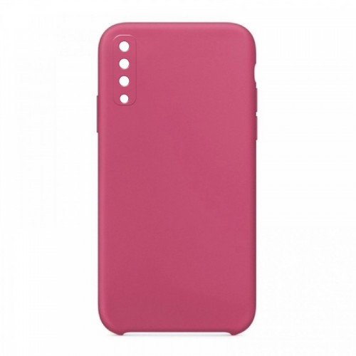 Θήκη OEM Silicone Back Cover με Προστασία Κάμερας για Samsung Galaxy A70 (Dark Pink)