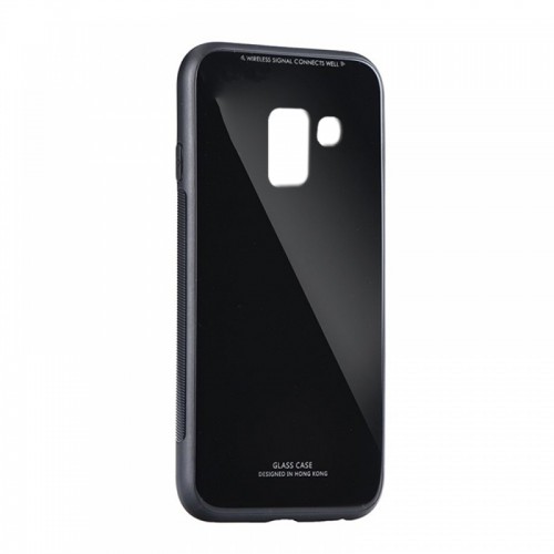 Θήκη Forcell Glass Case Back Cover για Samsung Galaxy A7 2018/ A8 Plus 2018 (Μαύρο)