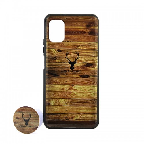 Θήκη με Popsocket A BOLD ATTEMPT Wood Back Cover για Samsung Galaxy A31 (Design)