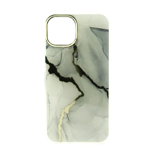 Θήκη Abstract Gold Marble Back Cover για iPhone 12/12 Pro (Grey)