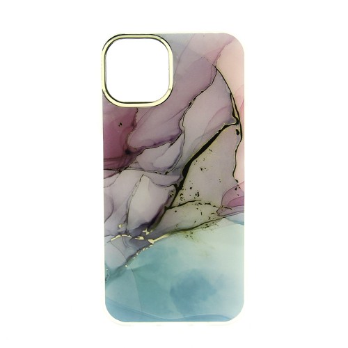 Θήκη Abstract Gold Marble Back Cover για iPhone 12/12 Pro (Stellar Purple) 