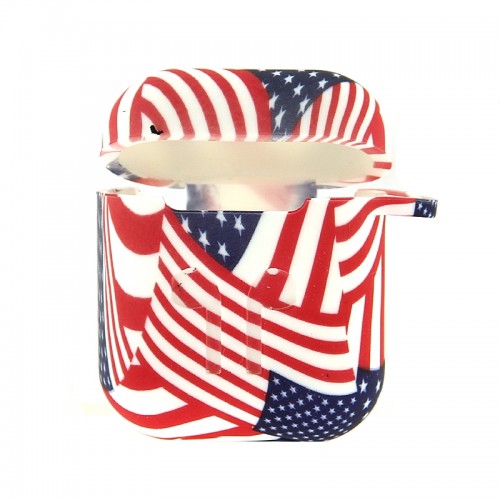 Θήκη Silicone American Flag με Κλιπ για Apple AirPods (Design)
