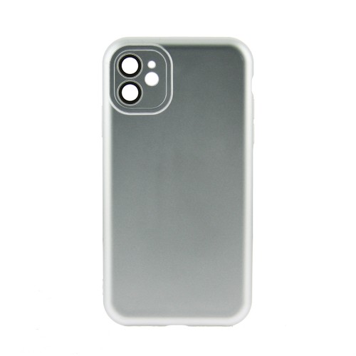 Θήκη Metallic Back Cover με Προστασία Κάμερας για iPhone 11 (Ασημί)