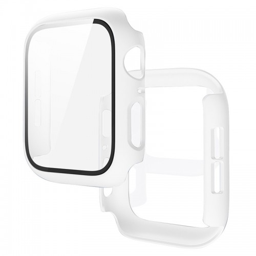 Θήκη Προστασίας με Tempered Glass για Apple Watch 44mm (Άσπρο)