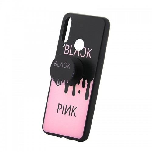 Θήκη με Popsocket Black & Pink Back Cover για Samsung Galaxy A41 (Design)