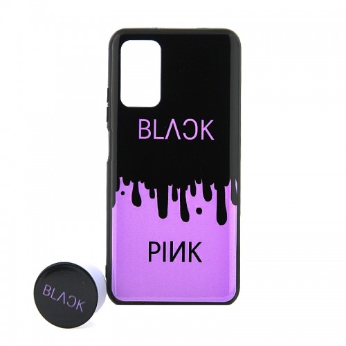 Θήκη με Popsocket Black & Pink Back Cover για Samsung Galaxy A20s (Design)