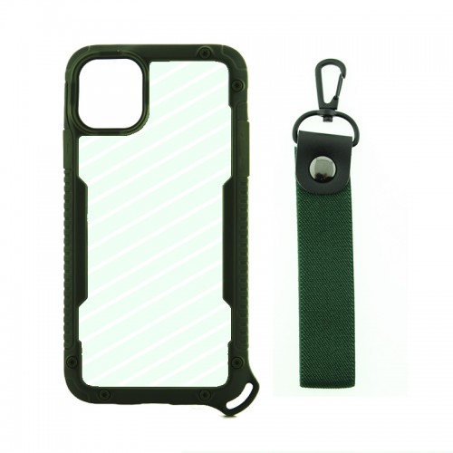 Θήκη OEM Bumper Back Cover με Λουράκι Χειρός για iPhone 11 Pro Max (Πράσινο)
