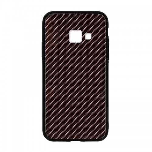 Θήκη Carbon Glass Case Back Cover για Samsung Galaxy J4 Plus (Σκούρο Γκρι)
