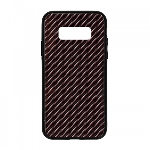 Θήκη Carbon Glass Case Back Cover για Samsung Galaxy S10e (Σκούρο Γκρι)