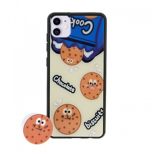 Θήκη με Popsocket Chocolate Biscuits Back Cover για iPhone 11 (Design)