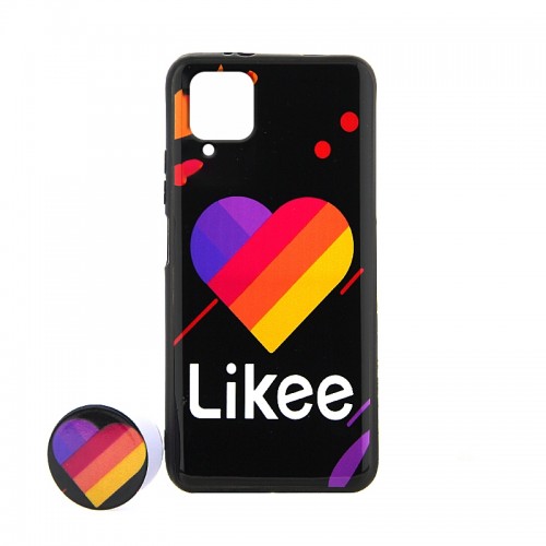 Θήκη με Popsocket Colourful Heart Likee Back Cover για Samsung Galaxy A42 (Design) 
