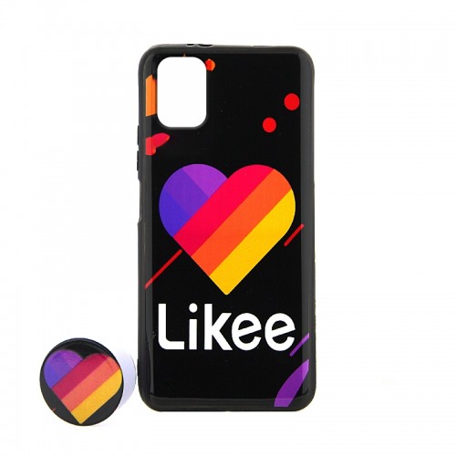 Θήκη με Popsocket Colourful Heart Likee Back Cover για Samsung Galaxy A31 (Design) 