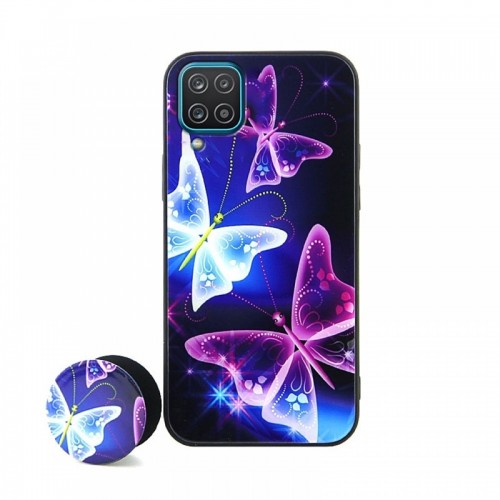 Θήκη με Popsocket Crystal Butterflies Back Cover για Samsung Galaxy A42 (Design)