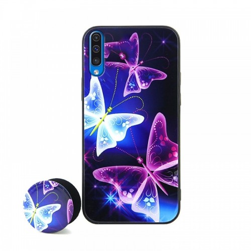 Θήκη με Popsocket Crystal Butterflies Back Cover για Samsung Galaxy A50/A50S/A30S (Design)