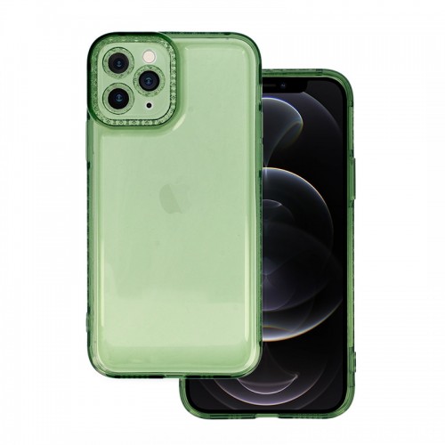 Θήκη 2.0mm Crystal Diamond Back Cover με Προστασία Κάμερας για iPhone 11 (Διαφανές Πράσινο) 