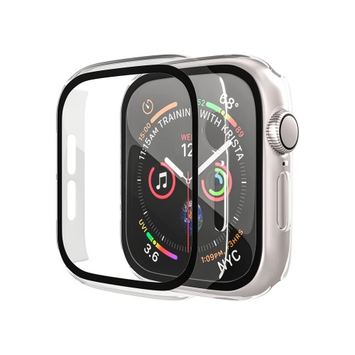 Θήκη Προστασίας με Tempered Glass για Apple Watch 44mm (Διαφανές