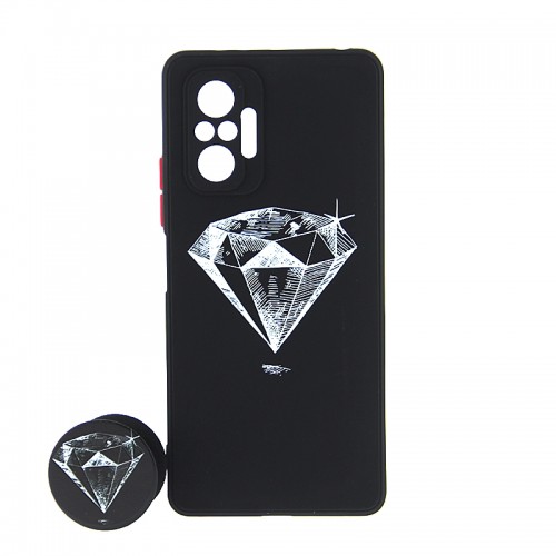 Θήκη με Popsocket Diamond Back Cover για Xiaomi Redmi Note 10 / 10S (Design) 