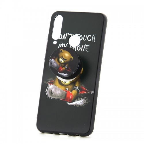 Θήκη με Popsocket Don't Touch My Phone Bear Back Cover για Huawei Y5P (Design) 