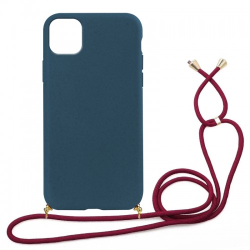 Θήκη Eco-Friendly Back Cover με Λουράκι για iPhone 11 Pro Max (Μπλε) 