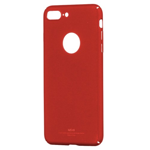Θήκη MSVII Badge Hole Back Cover για iPhone 8 Plus (Κόκκινο)