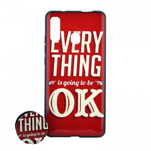 Θήκη με Popsocket Everything Is Going To Be Ok Back Cover για Samsung Galaxy A20e (Design)