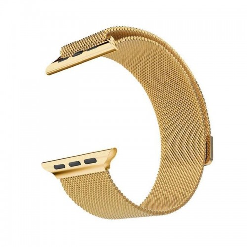 Μεταλλικό Λουράκι Milanese με Μαγνητικό Κούμπωμα για Apple Watch 42/44mm (Χρυσό) 