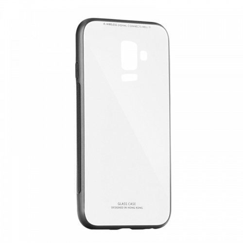 Θήκη Forcell Glass Case Back Cover για Samsung Galaxy J8 2018 (Άσπρο) 