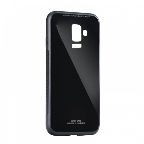 Θήκη Forcell Glass Case Back Cover για Samsung Galaxy J8 2018 (Μαύρο) 