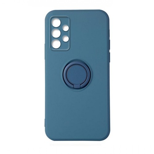 Θήκη Vennus Silicone Ring Back Cover με Προστασία Κάμερας για Samsung Galaxy A73 5G (Μπλε)