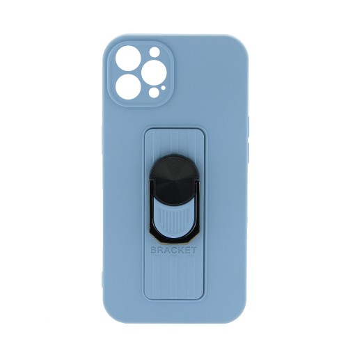 Θήκη Ring Case Back Cover με Προστασία Κάμερας για iPhone 12 Pro Max (Γαλάζιο)
