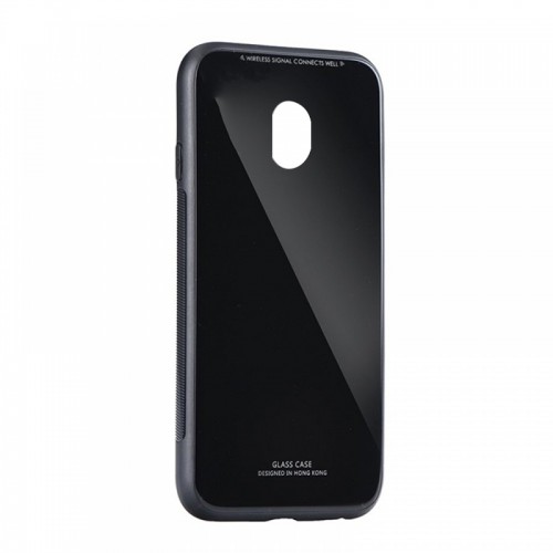 Θήκη MyMobi Glass Case Back Cover για Samsung Galaxy J3 2017  (Μαύρο)