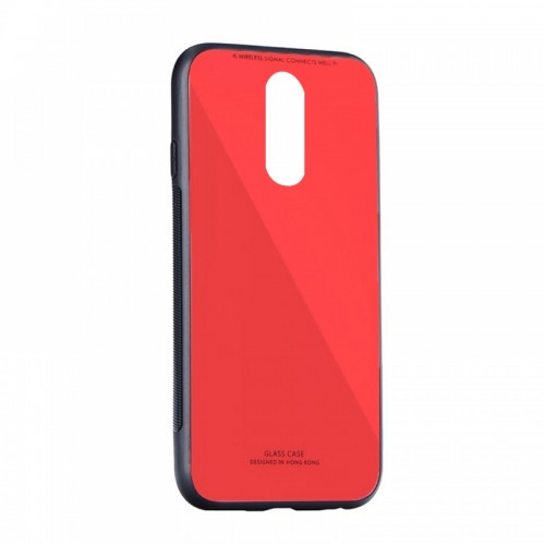 Θήκη MyMobi Glass Case Back Cover για Huawei Mate 10 Lite (Κόκκινο)