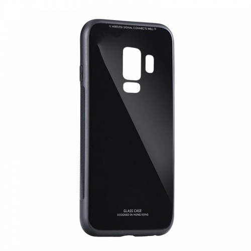 Θήκη MyMobi Glass Case Back Cover για Samsung Galaxy S9 Plus  (Μαύρο)