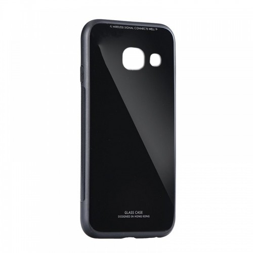 Θήκη Forcell Glass Case Back Cover για Samsung Galaxy J4 Plus  (Μαύρο)