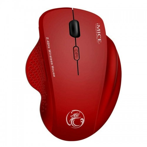 Ασύρματο Ποντίκι Gaming iMice G6 με 6 Κουμπιά και Μηχανισμό Υψηλής Ακρίβειας (Κόκκινο)