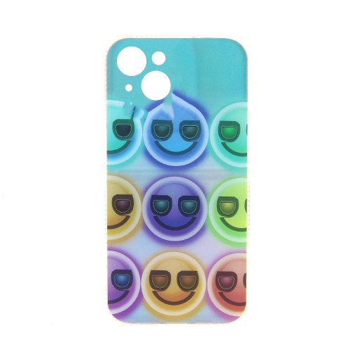 Θήκη Happy Faces Back Cover με Προστασία Κάμερας για iPhone 14 (Design) 