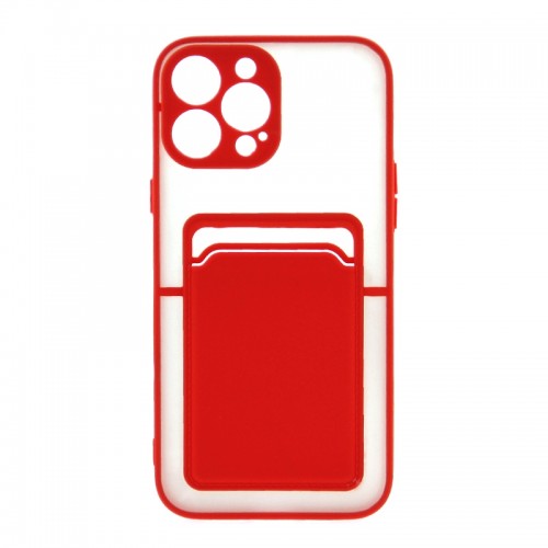 Θήκη Card Back Cover για iPhone 12 Pro Max (Κόκκινο)