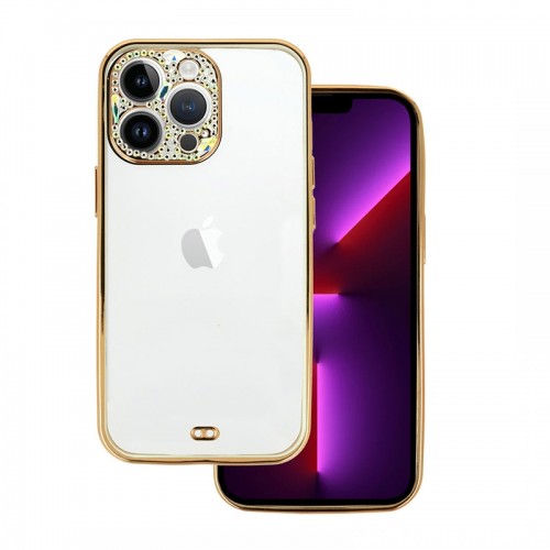 Θήκη Diamond Case Back Cover με Προστασία Κάμερας για Samsung Galaxy A12 (Άσπρο-Χρυσό)