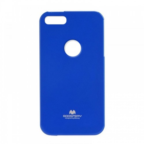 Θήκη Jelly Case Badge Hole Back Cover για iPhone 7/8 Plus (Μπλε)