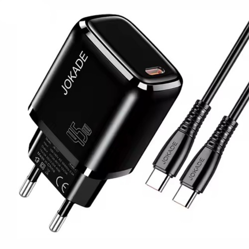 Φορτιστής Jokade JB108 με Καλώδιο Type-C σε Type-C 45W
