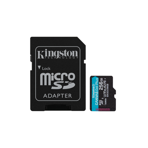Κάρτα Μνήμης με Αντάπτορα Kingston MicroSDXC Canvas Go! Plus 256GB 170MB/s (Μαύρο)