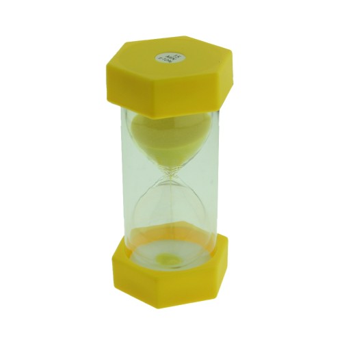 Πλαστική Κλεψύδρα 15 Λεπτών (Κίτρινο)